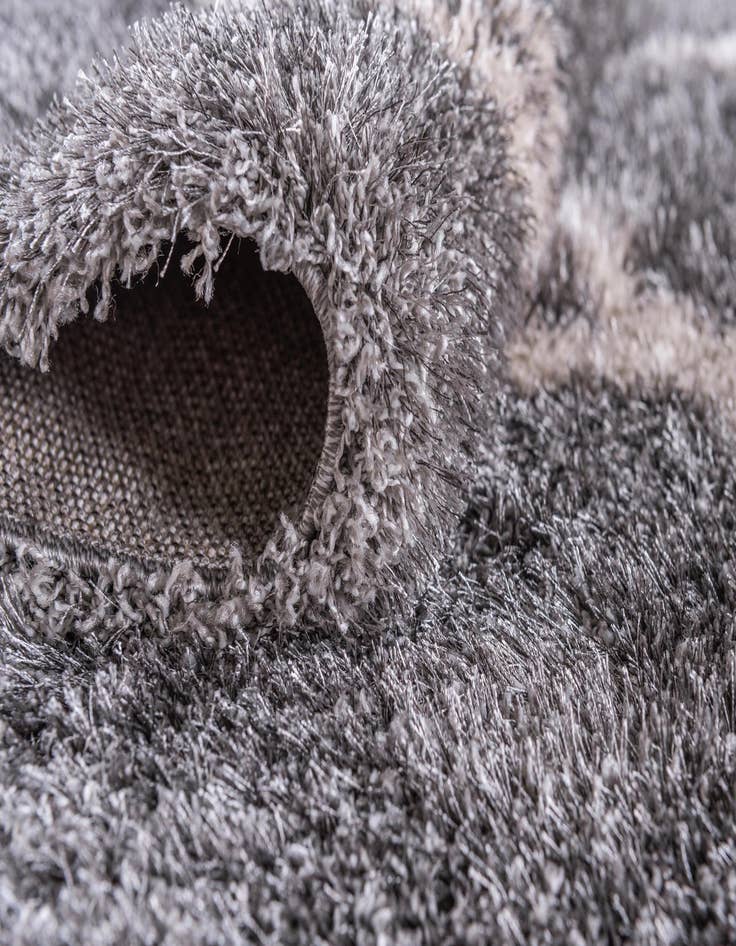 Detail image of 2' x 6' Luxe Trellis Shag Runner Rug