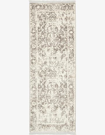 Gray Modern Classical Runner Rug