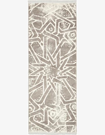 Gray Modern Classical Runner Rug