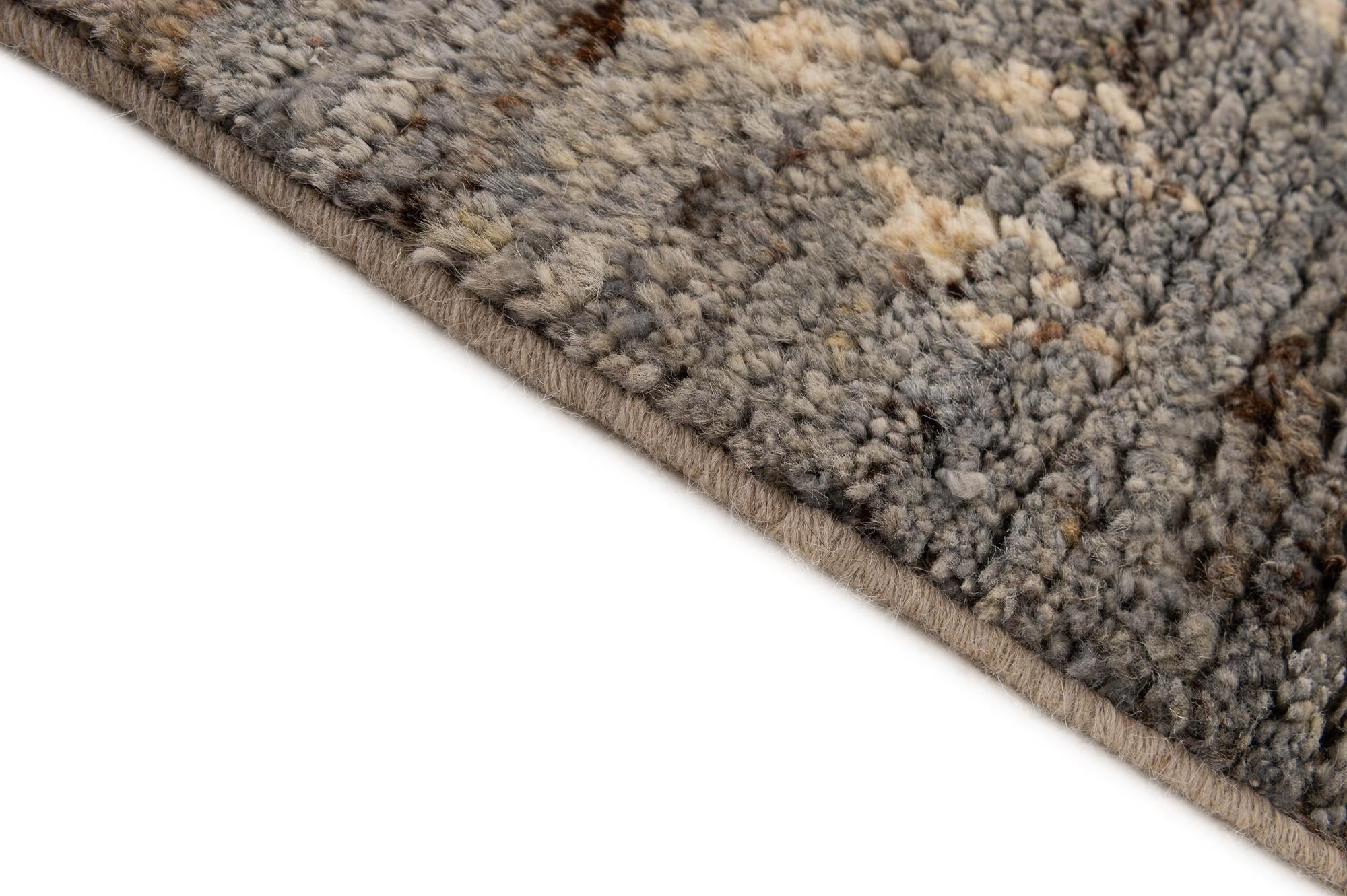 3' 3 x 9' 4 Hand Knotted Moroccan Wool Runner Rug