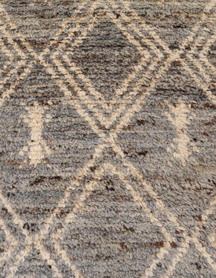 Detail image of 3' 3 x 9' 4  Hand Knotted Moroccan Wool Runner Rug