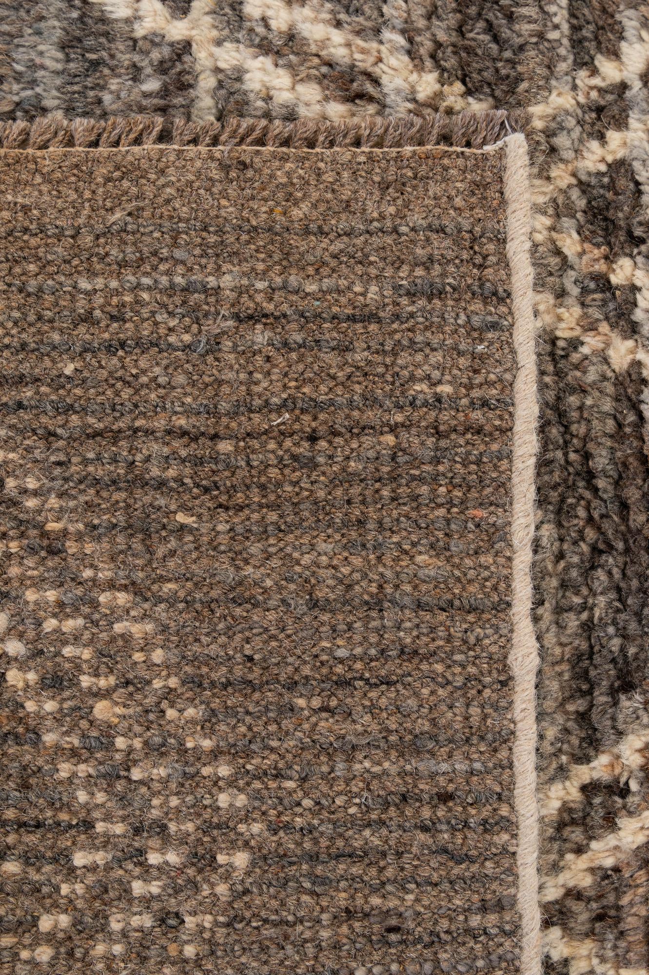 3' 3 x 9' 4 Hand Knotted Moroccan Wool Runner Rug