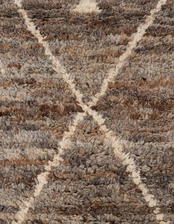 Detail image of 3' x 9' 5  Hand Knotted Moroccan Wool Runner Rug