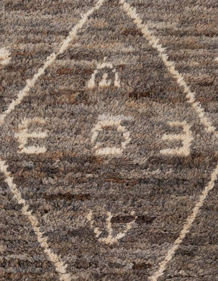 Detail image of 3' x 9' 5  Hand Knotted Moroccan Wool Runner Rug