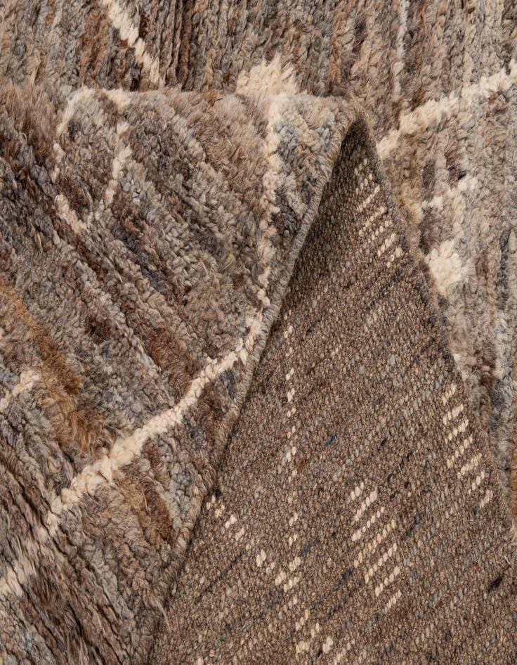 Detail image of 3' x 9' 5  Hand Knotted Moroccan Wool Runner Rug