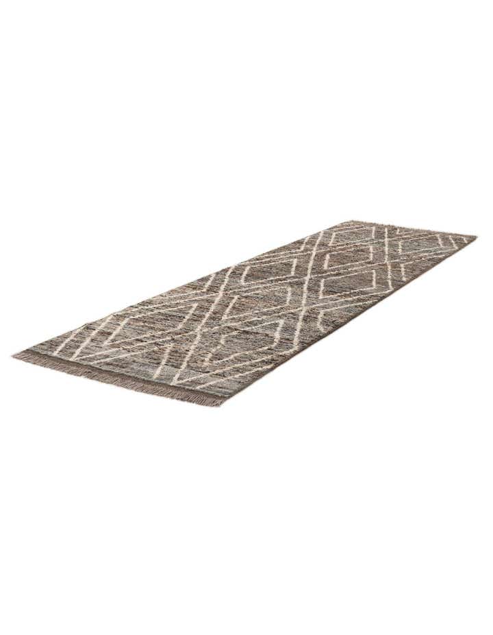 3' 1 x 9' 9 Hand Knotted Moroccan Wool Runner Rug