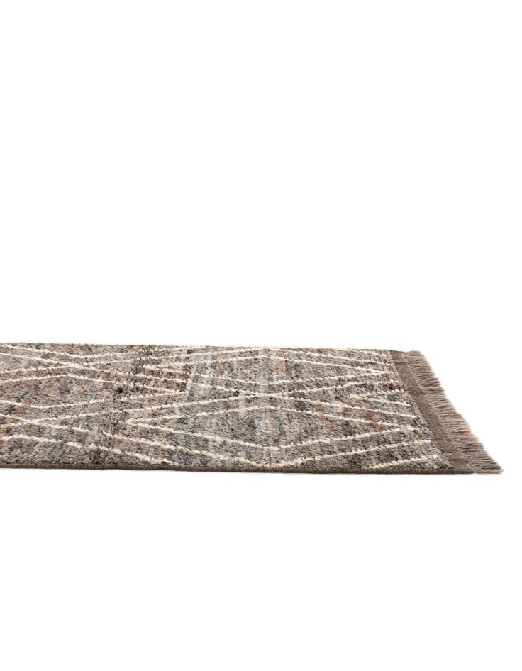 Detail image of 3' 1 x 9' 9 Hand Knotted Moroccan Wool Runner Rug