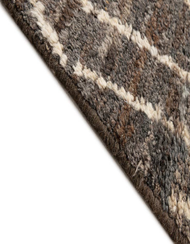 Detail image of 3' 1 x 9' 9 Hand Knotted Moroccan Wool Runner Rug