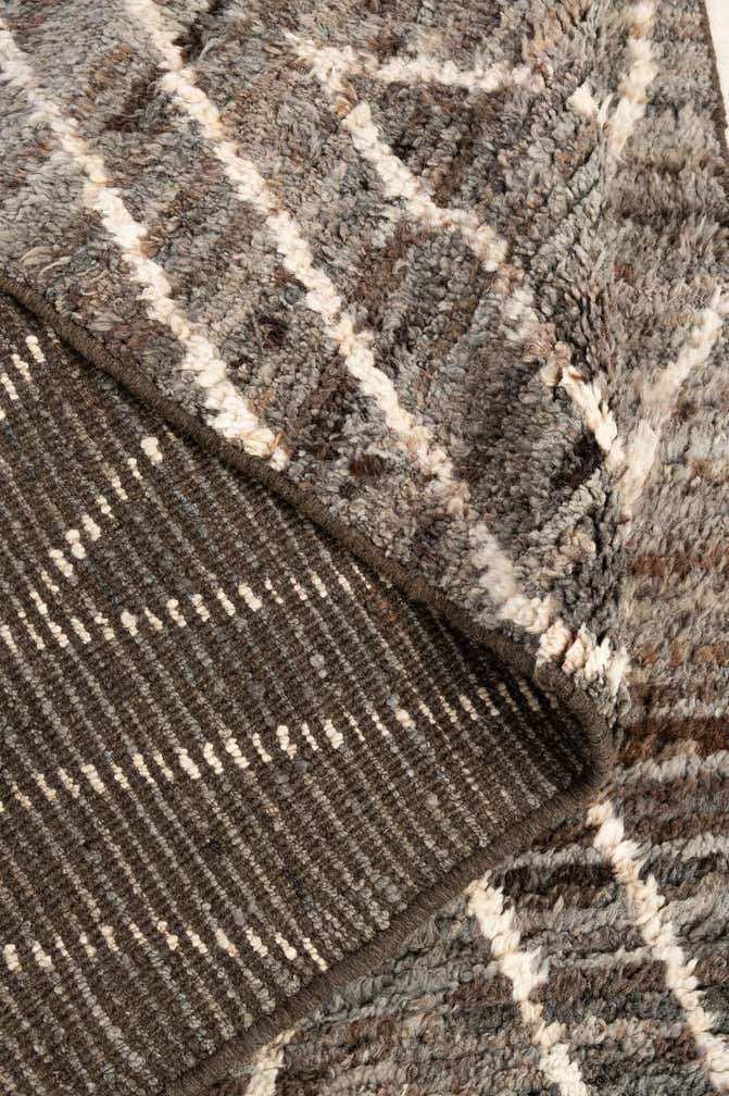 3' 1 x 9' 9 Hand Knotted Moroccan Wool Runner Rug