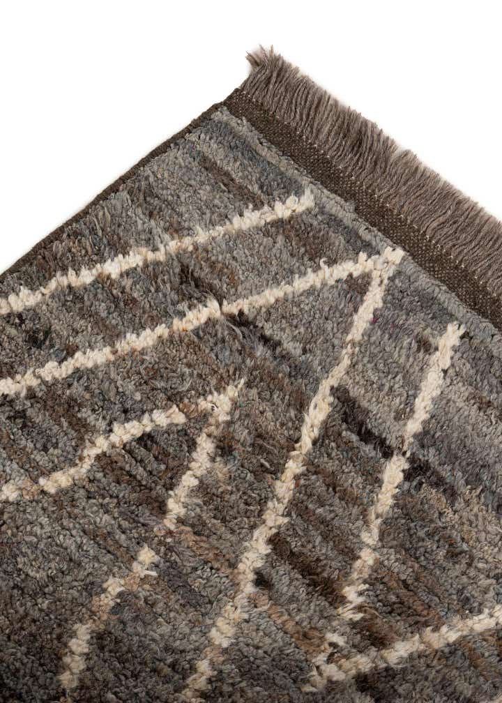 3' 1 x 9' 9 Hand Knotted Moroccan Wool Runner Rug