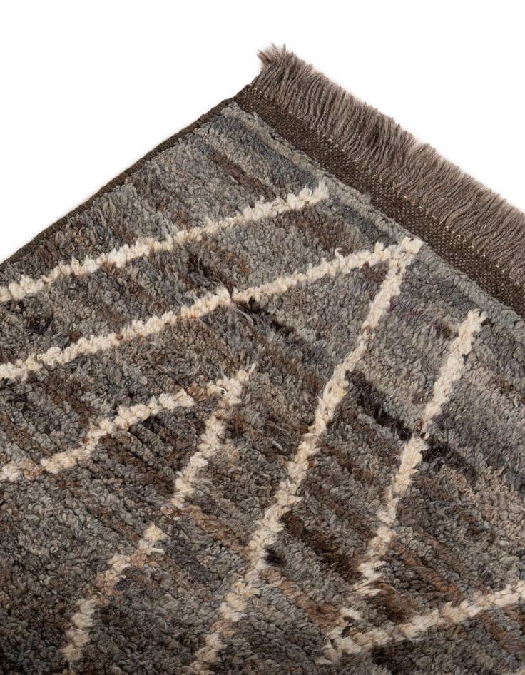 Detail image of 3' 1 x 9' 9  Hand Knotted Moroccan Wool Runner Rug