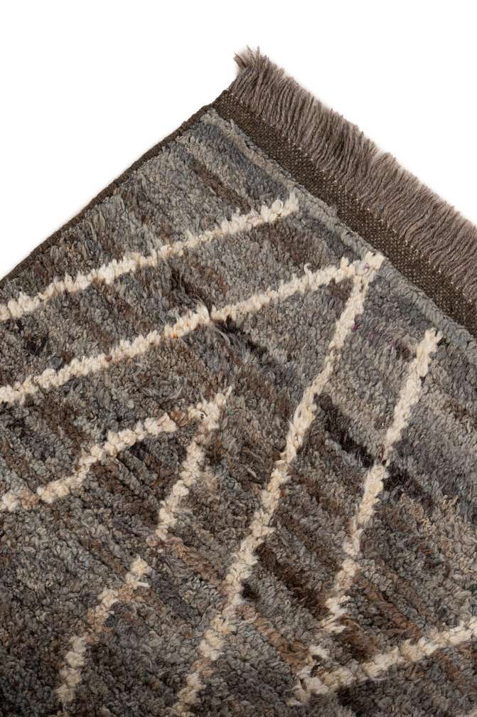 3' 1 x 9' 9 Hand Knotted Moroccan Wool Runner Rug