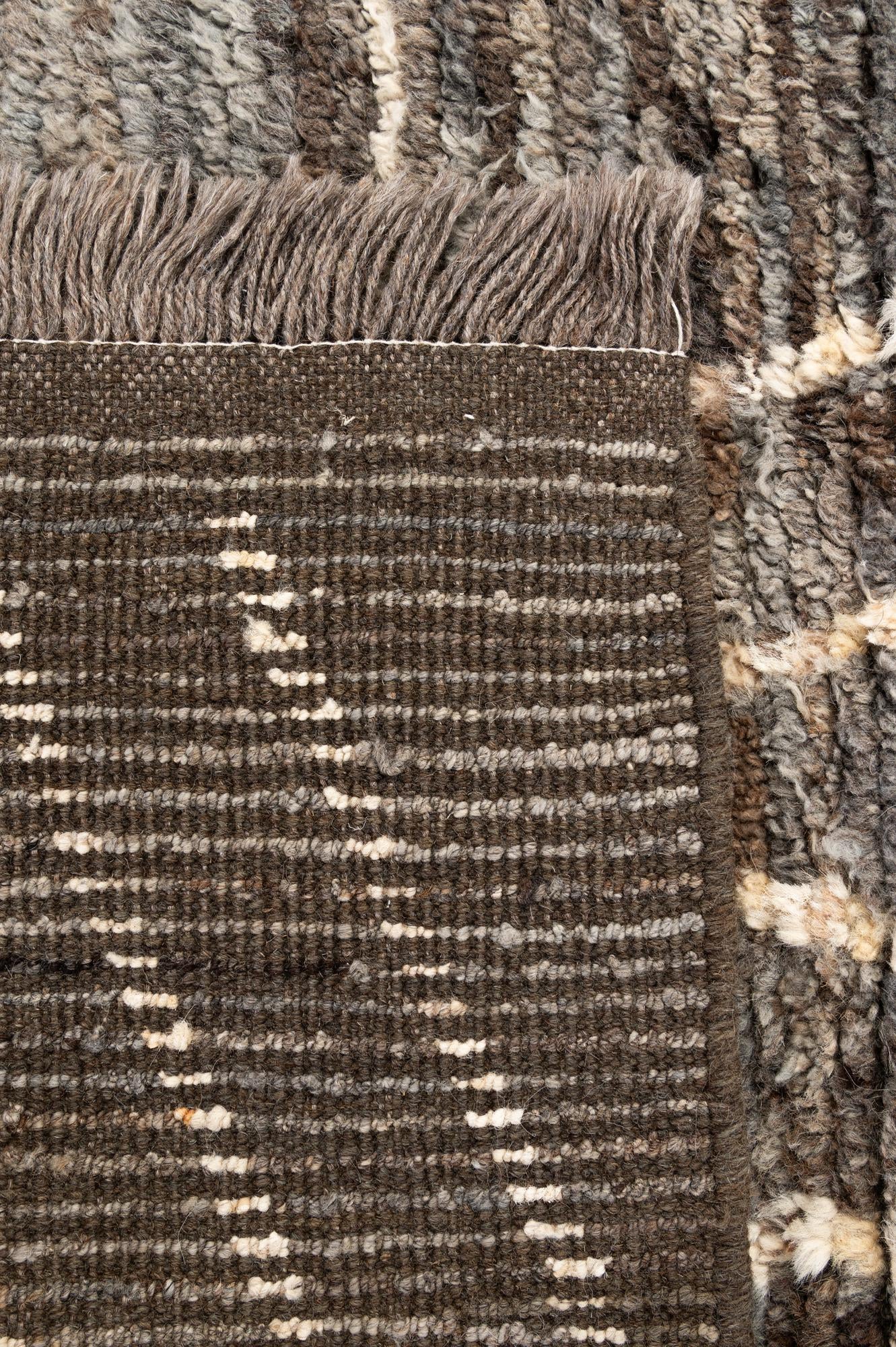 3' 1 x 9' 9 Hand Knotted Moroccan Wool Runner Rug