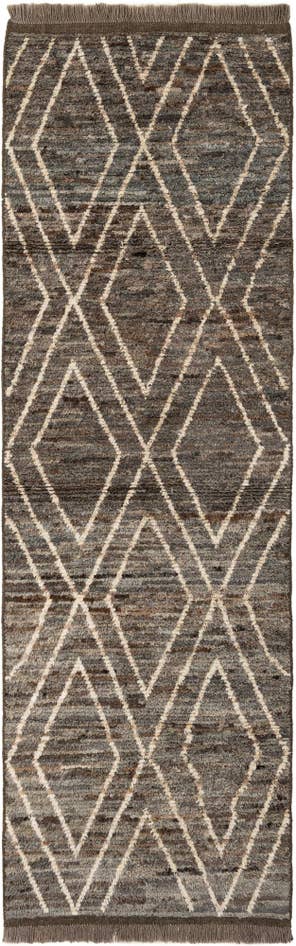 Detail image of 3' 1 x 9' 9 Hand Knotted Moroccan Wool Runner Rug