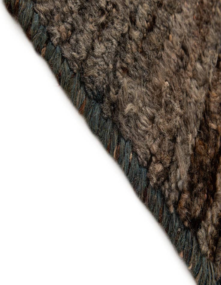 Detail image of 3' 2 x 9' 6  Hand Knotted Moroccan Wool Runner Rug