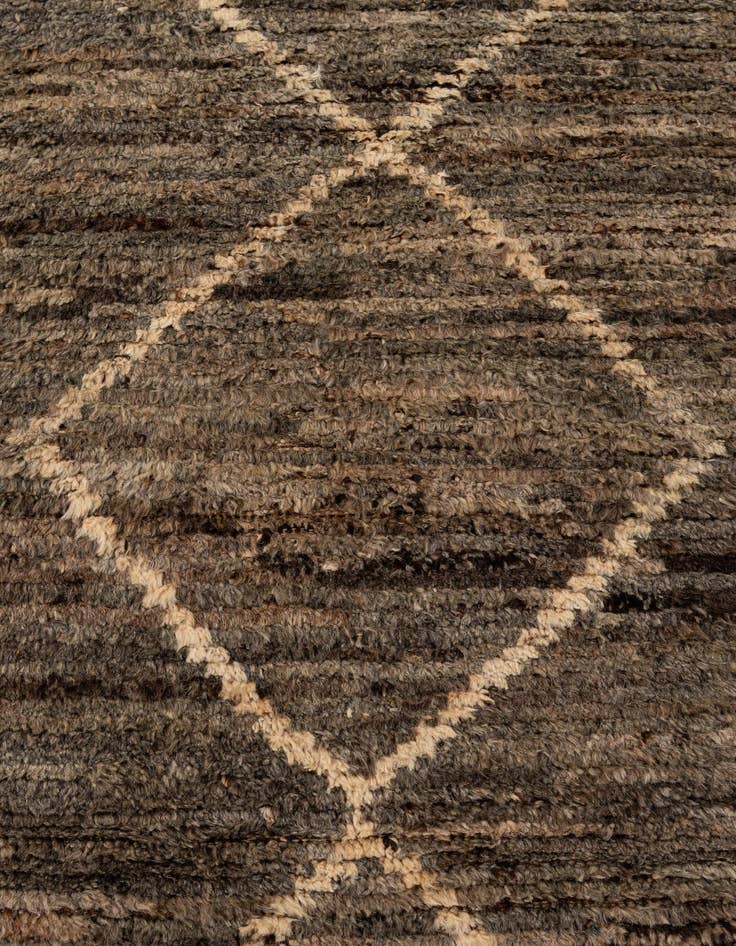 Detail image of 3' 2 x 9' 6  Hand Knotted Moroccan Wool Runner Rug