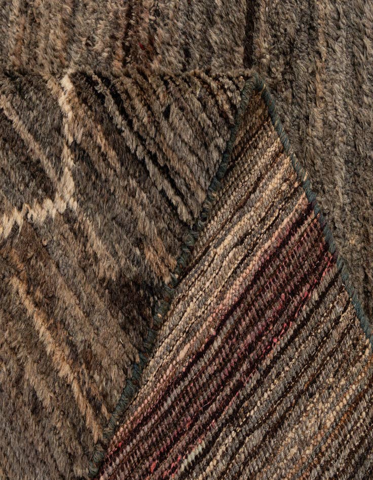 Detail image of 3' 2 x 9' 6  Hand Knotted Moroccan Wool Runner Rug