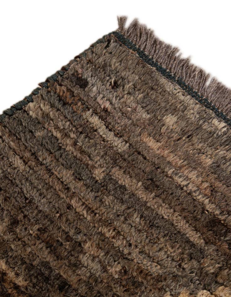 Detail image of 3' 2 x 9' 6  Hand Knotted Moroccan Wool Runner Rug