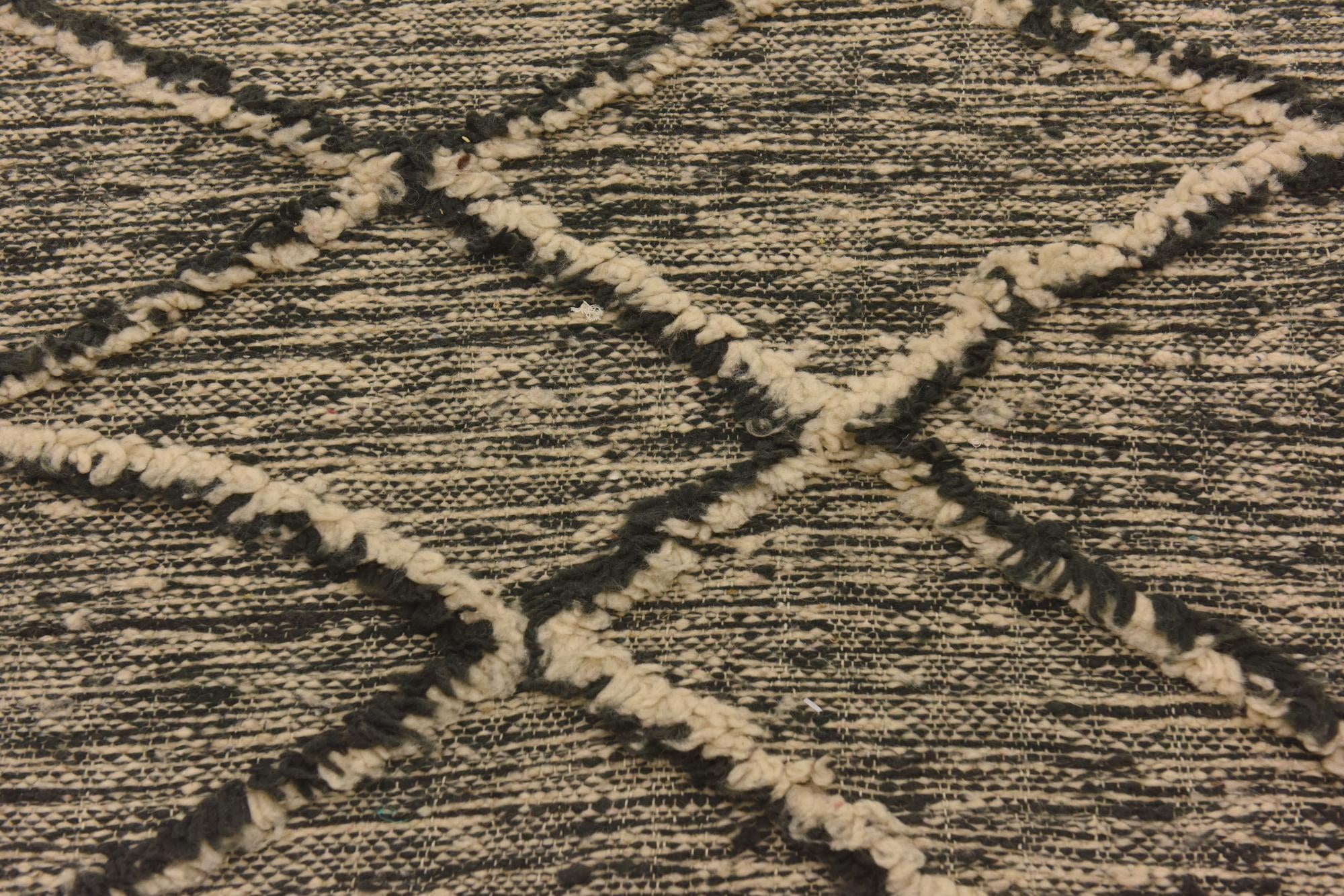 3' 4 x 10' Hand Knotted Moroccan Wool Runner Rug