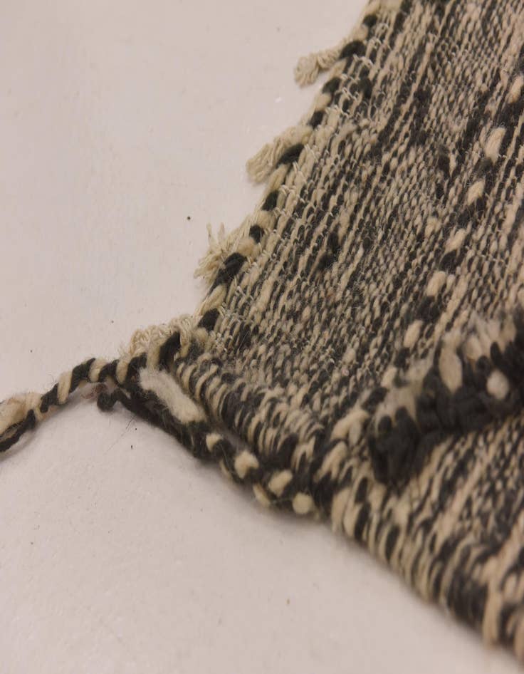 Detail image of 3' 4 x 10'  Hand Knotted Moroccan Wool Runner Rug