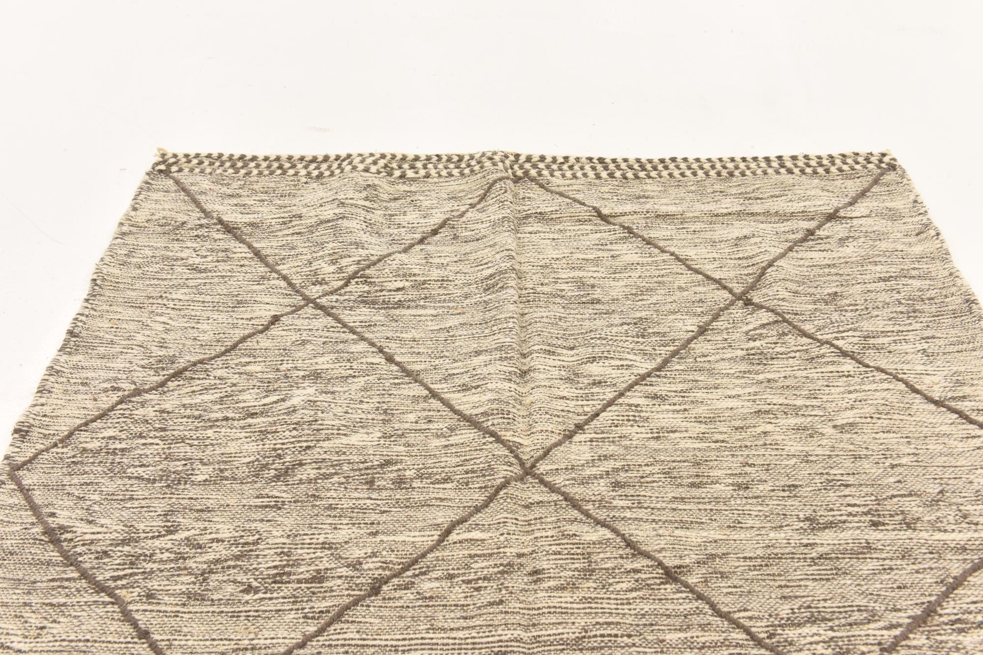 5' 4 x 9' 6 Hand Knotted Moroccan Wool Runner Rug