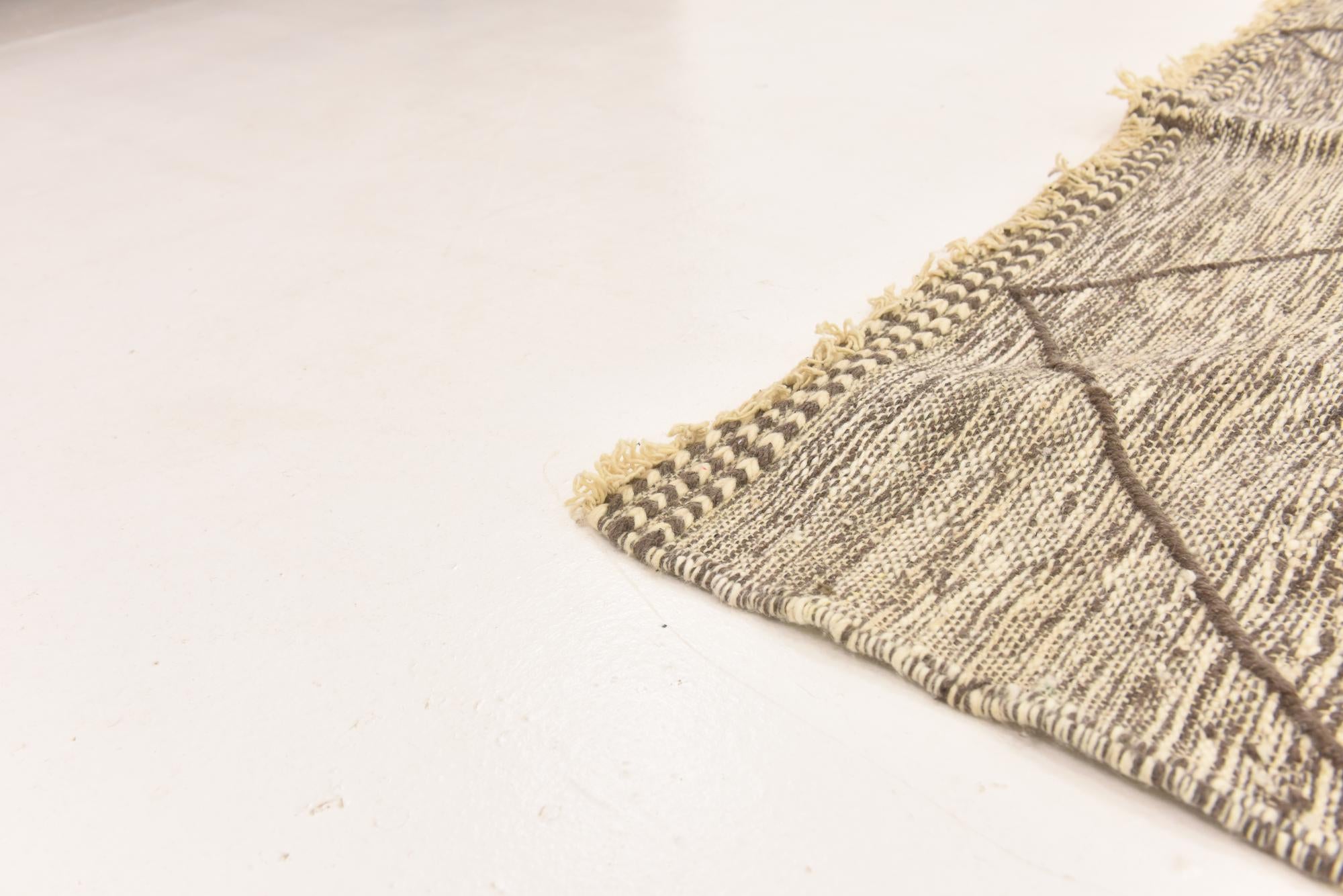5' 4 x 9' 6 Hand Knotted Moroccan Wool Runner Rug