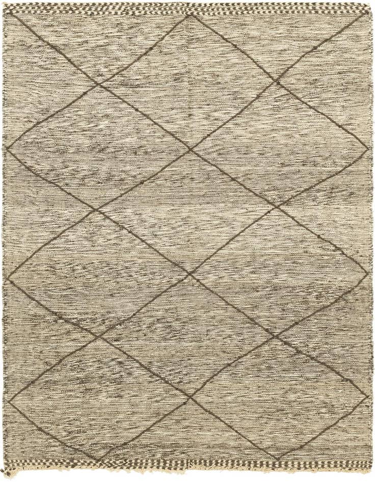 Detail image of 5' 4 x 9' 6 Hand Knotted Moroccan Wool Runner Rug