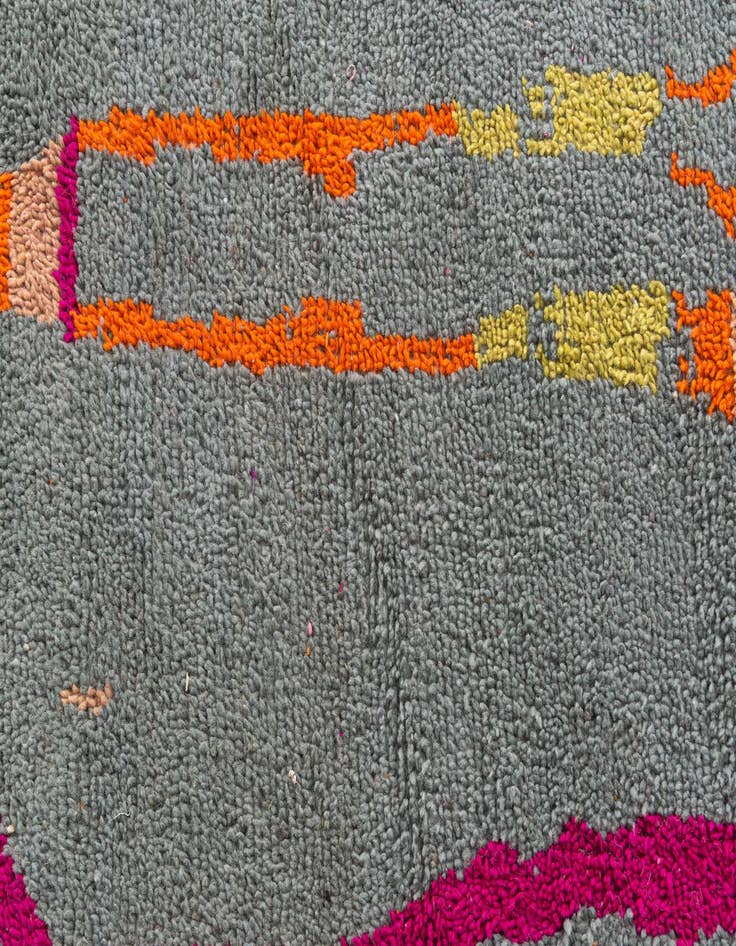 Detail image of 6' 3 x 11'  Hand Knotted Moroccan Wool Runner Rug