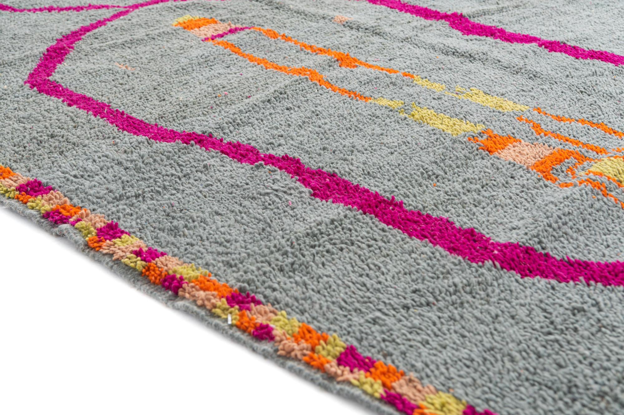 6' 3 x 11' Hand Knotted Moroccan Wool Runner Rug