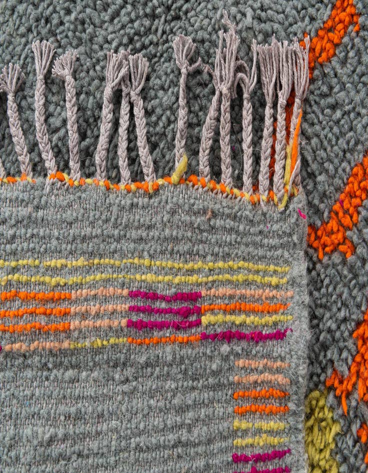 Detail image of 6' 3 x 11'  Hand Knotted Moroccan Wool Runner Rug