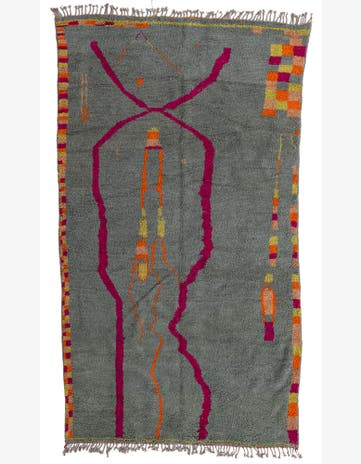 6' 3 x 11' Hand Knotted Moroccan Wool Runner Rug
