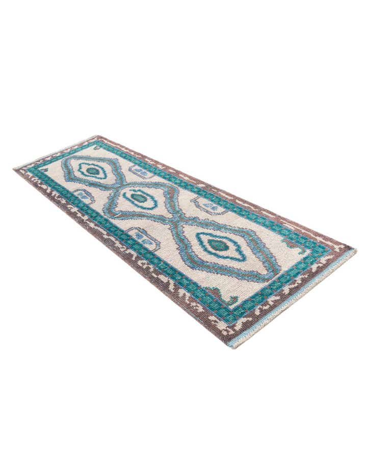 2' 8 x 8' Hand Knotted Moroccan Wool Runner Rug