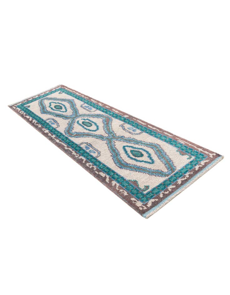 Detail image of 2' 8 x 8' Hand Knotted Moroccan Wool Runner Rug