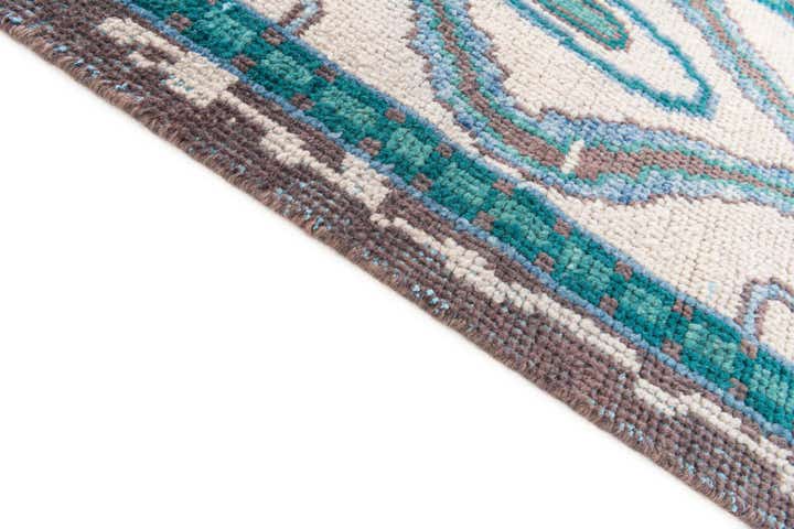2' 8 x 8' Hand Knotted Moroccan Wool Runner Rug