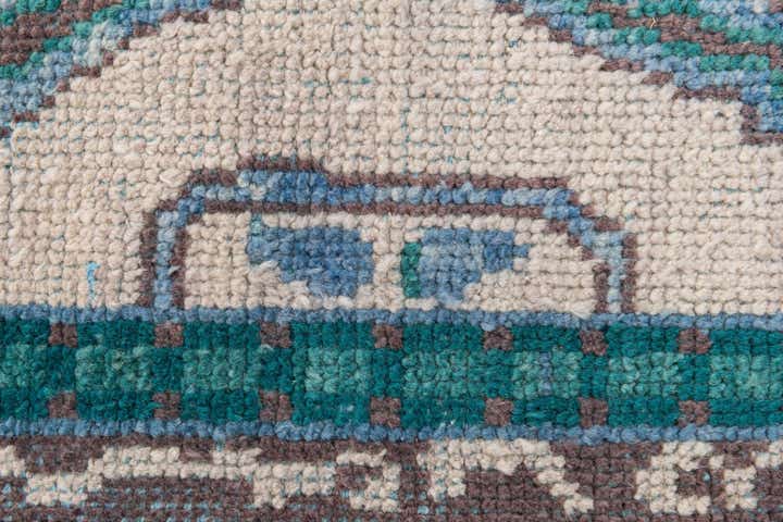 2' 8 x 8' Hand Knotted Moroccan Wool Runner Rug