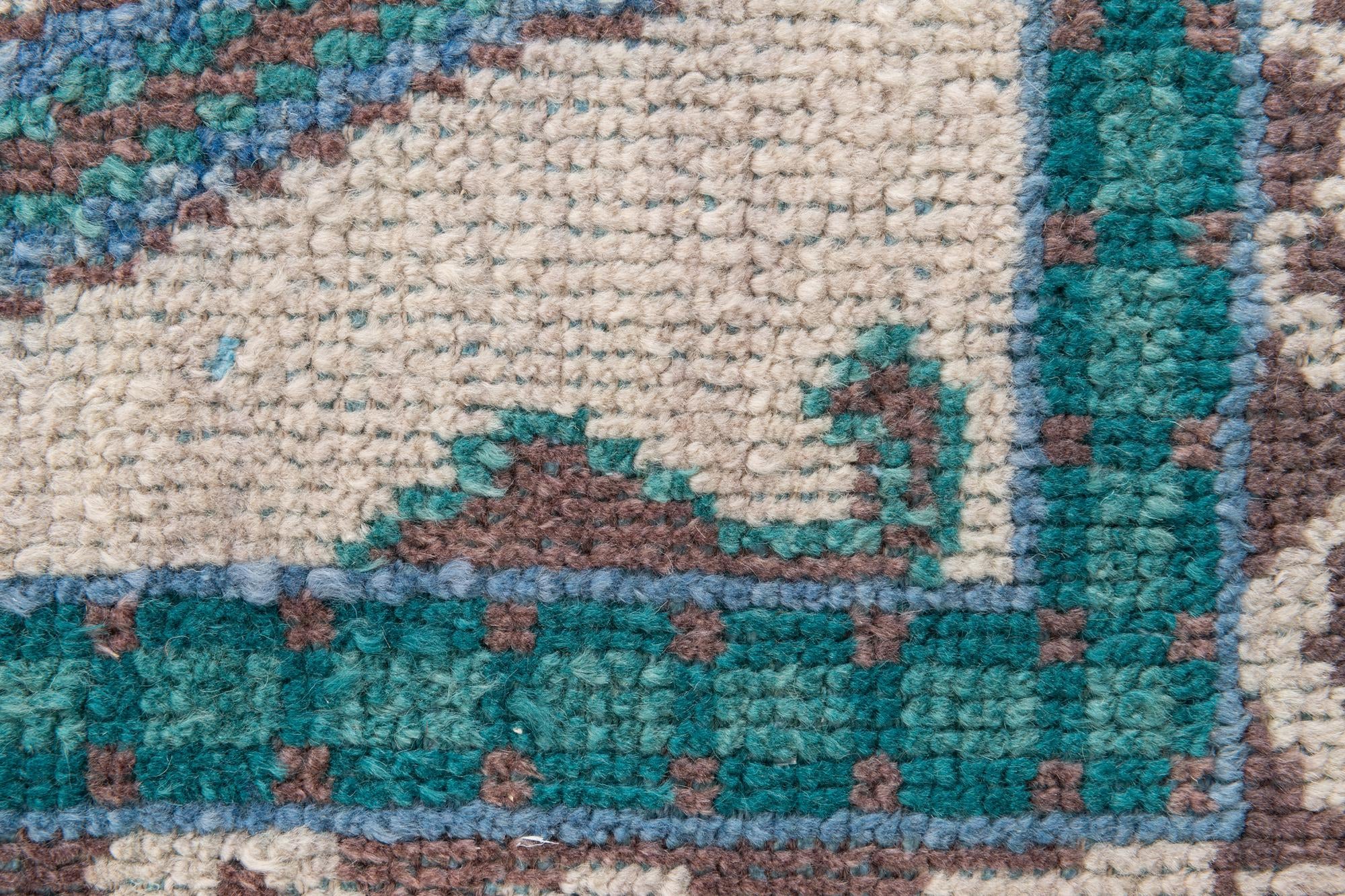 2' 8 x 8' Hand Knotted Moroccan Wool Runner Rug