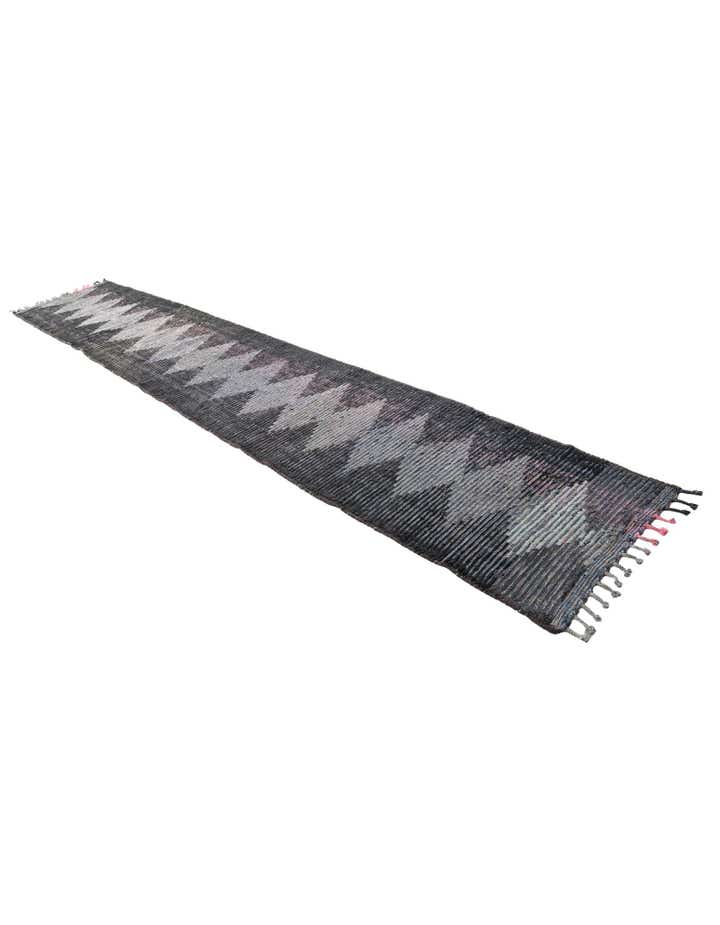 2' 7 x 14' 8 Hand Knotted Moroccan Wool Runner Rug