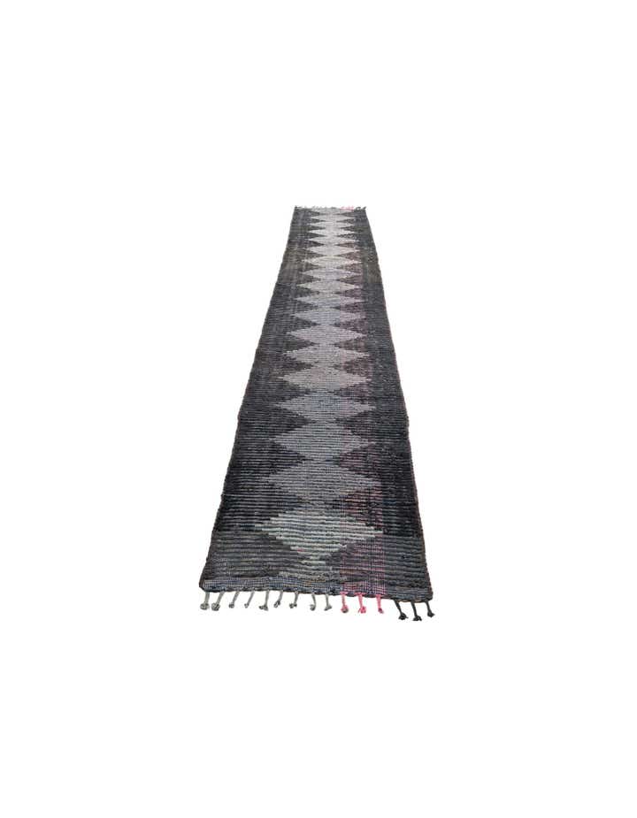 2' 7 x 14' 8 Hand Knotted Moroccan Wool Runner Rug