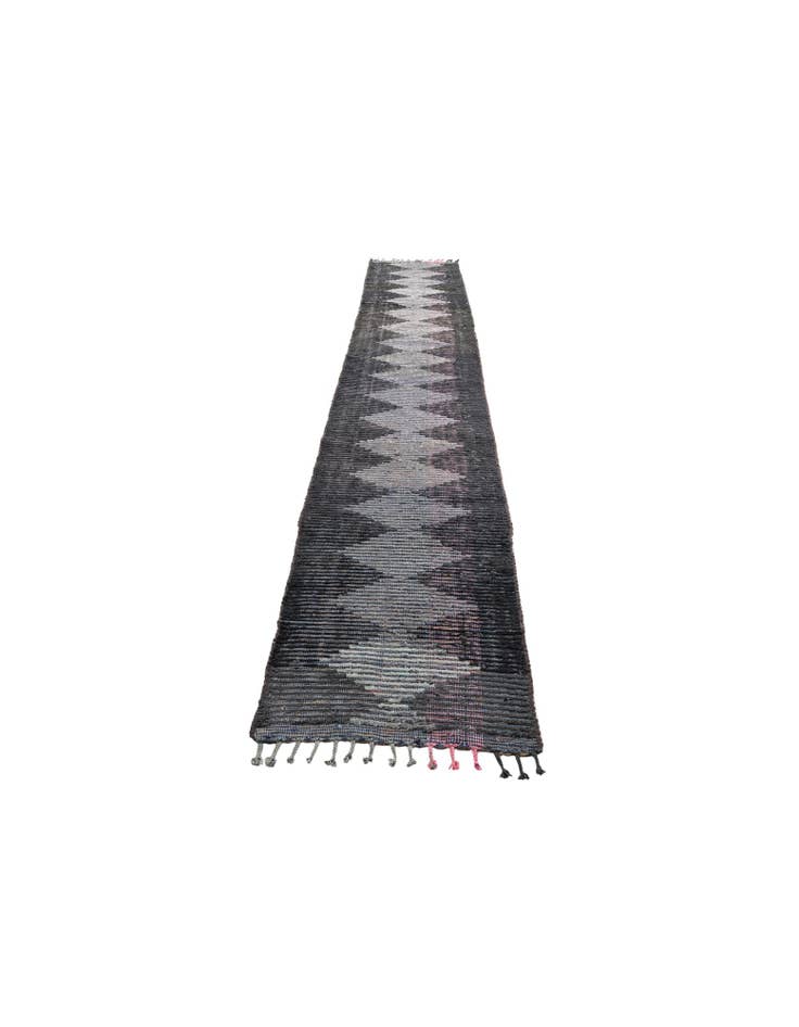 Detail image of 2' 7 x 14' 8 Hand Knotted Moroccan Wool Runner Rug