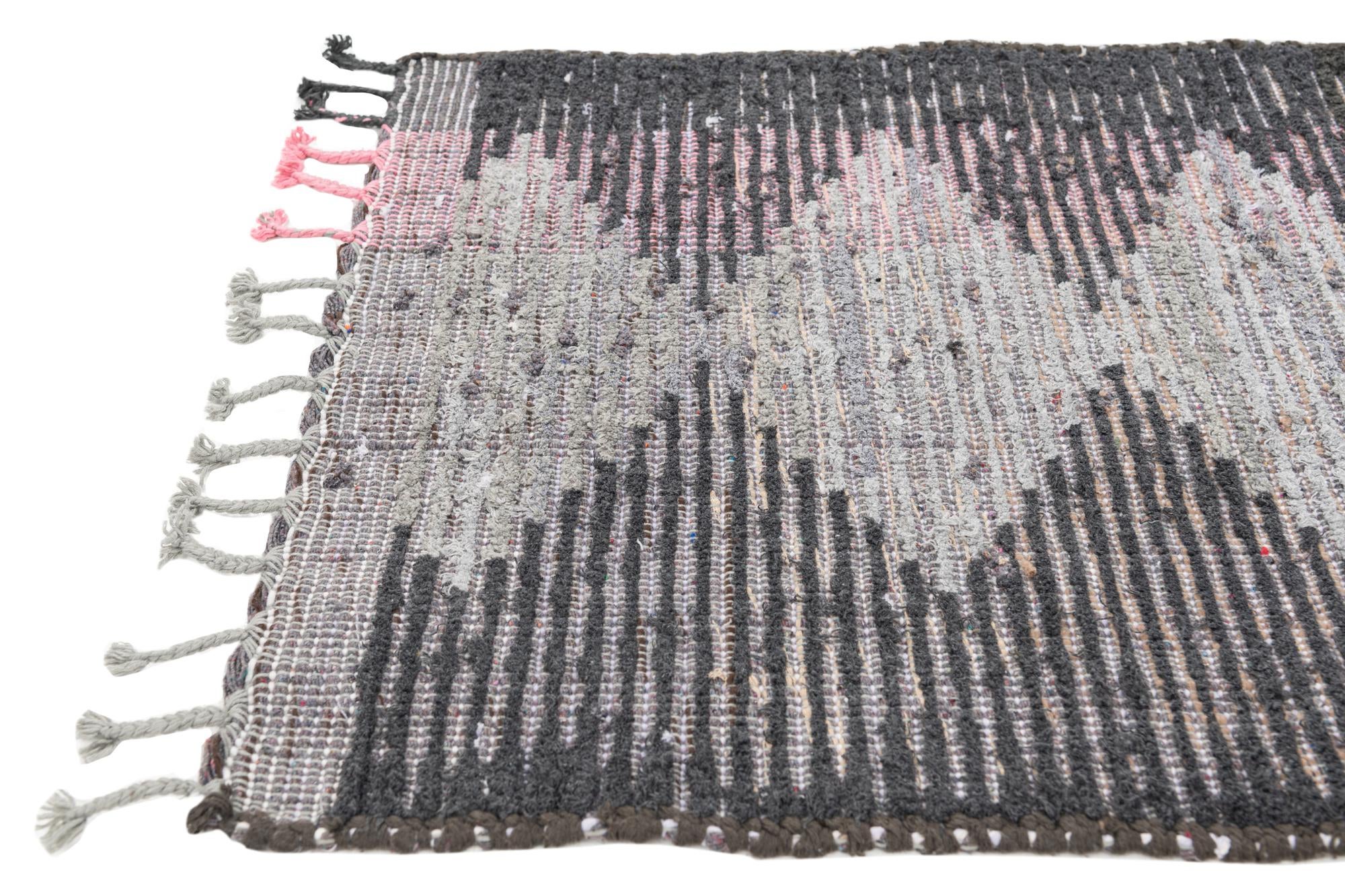 2' 7 x 14' 8 Hand Knotted Moroccan Wool Runner Rug