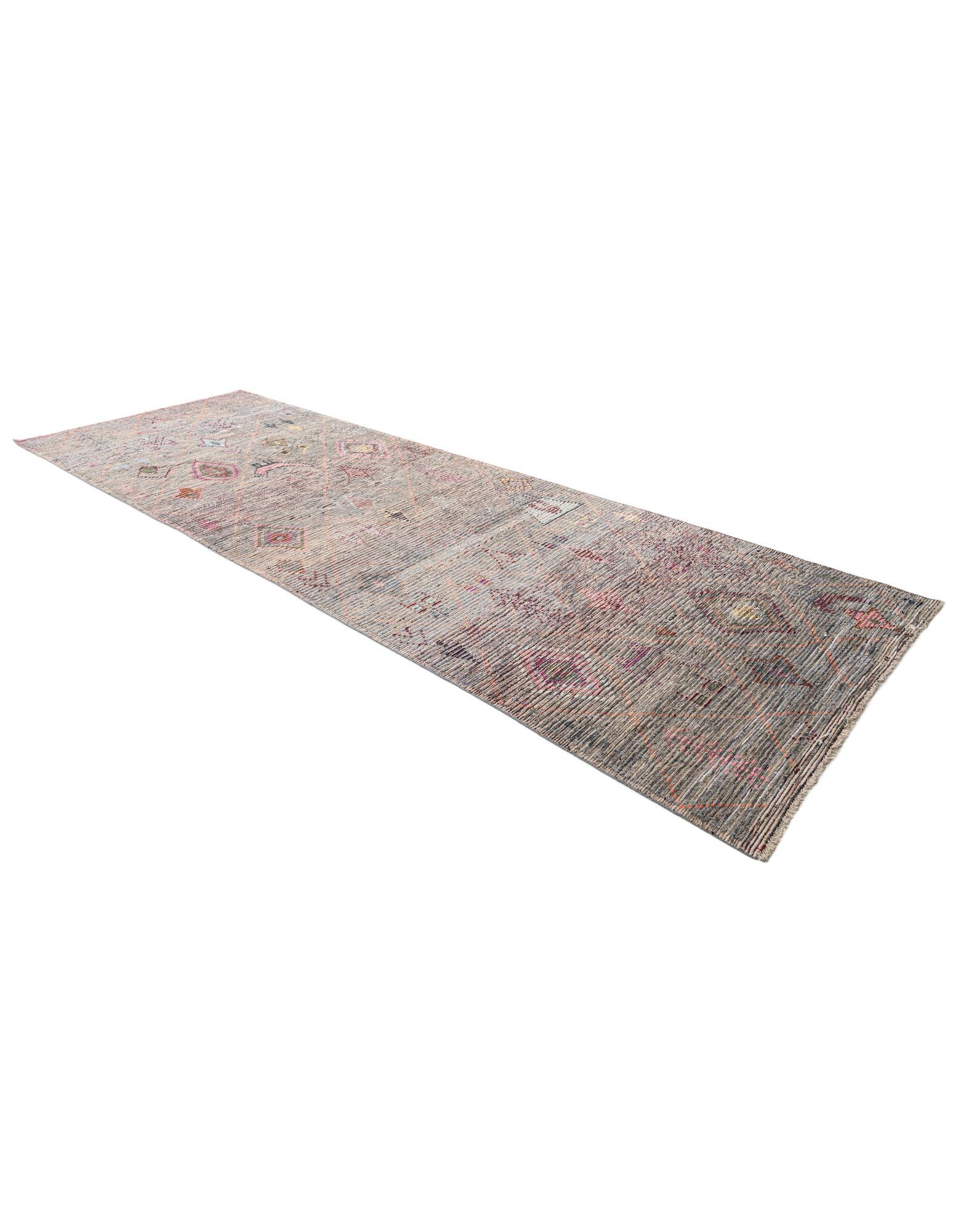 5' 3 x 15' 7 Hand Knotted Moroccan Wool Runner Rug