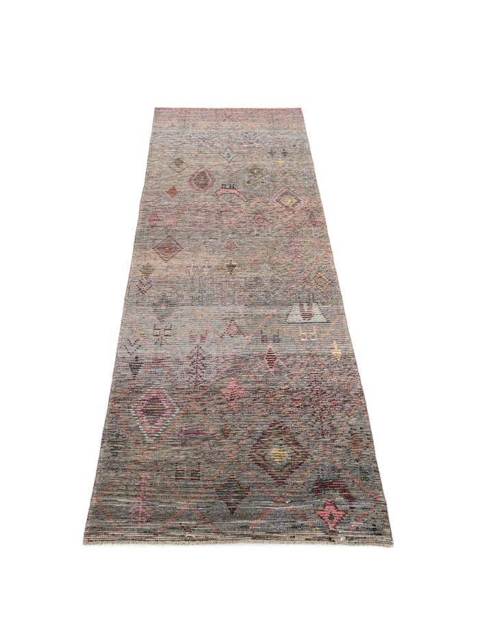 5' 3 x 15' 7 Hand Knotted Moroccan Wool Runner Rug