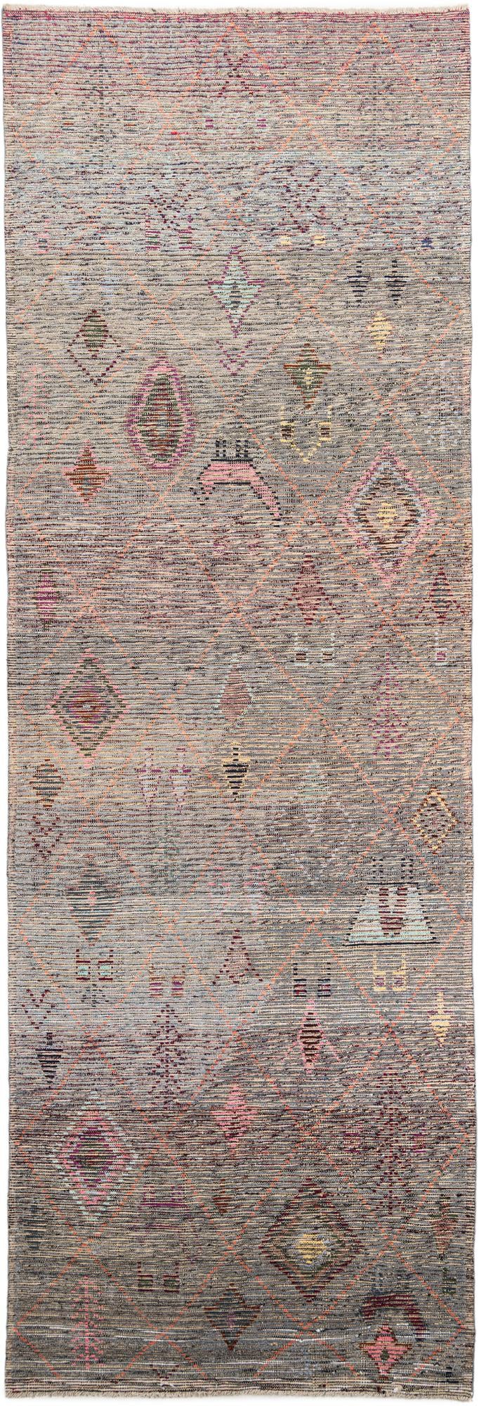 5' 3 x 15' 7 Hand Knotted Moroccan Wool Runner Rug