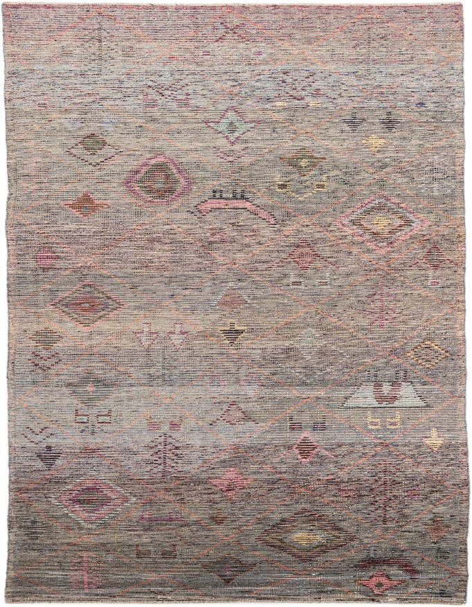 Detail image of 5' 3 x 15' 7 Hand Knotted Moroccan Wool Runner Rug