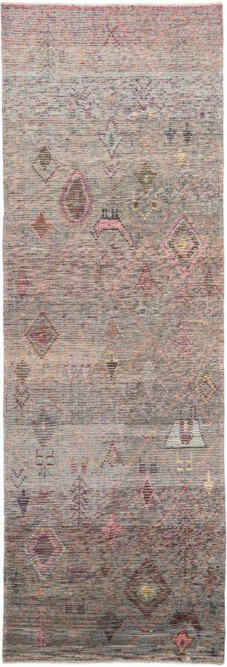 Detail image of 5' 3 x 15' 7 Hand Knotted Moroccan Wool Runner Rug