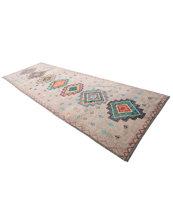 5' 2 x 15' Hand Knotted Moroccan Wool Runner Rug