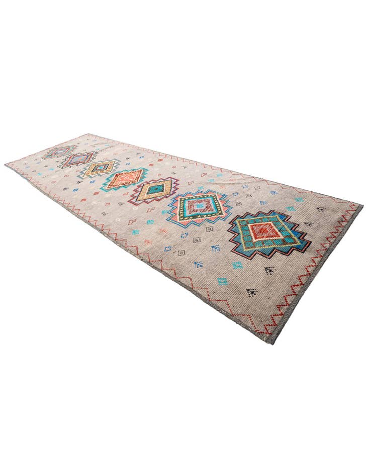 Detail image of 5' 2 x 15' Hand Knotted Moroccan Wool Runner Rug
