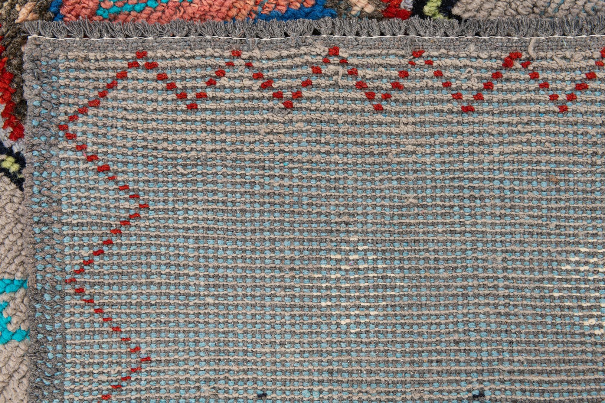 5' 2 x 15' Hand Knotted Moroccan Wool Runner Rug