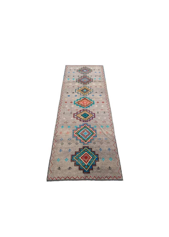 5' 2 x 15' Hand Knotted Moroccan Wool Runner Rug