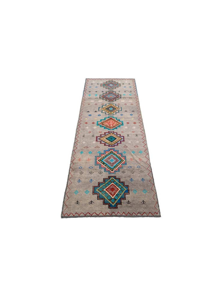Detail image of 5' 2 x 15' Hand Knotted Moroccan Wool Runner Rug